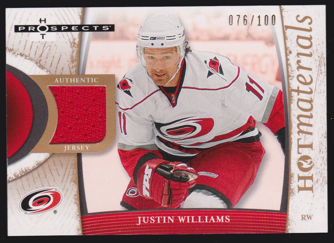 (image for) 2007-08 Hot Prospects Hot Materials Red Hot #HMJW Justin Williams - 076/100