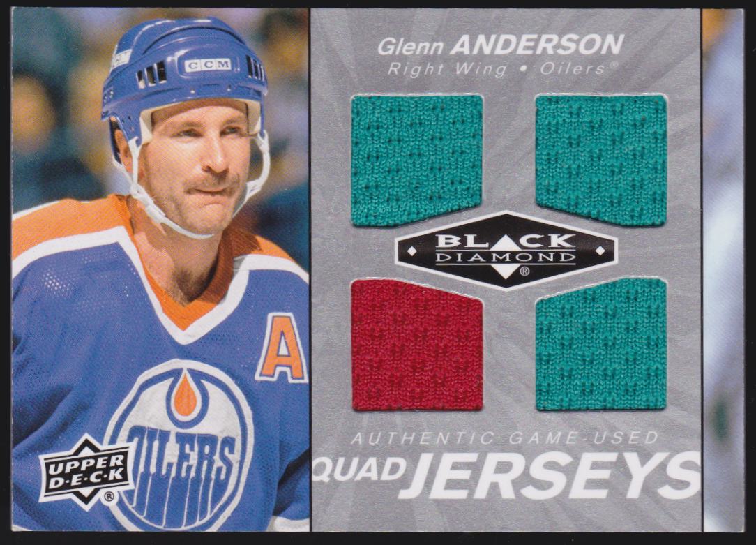 (image for) 2010-11 Black Diamond Jerseys Quad #QJGA Glenn Anderson