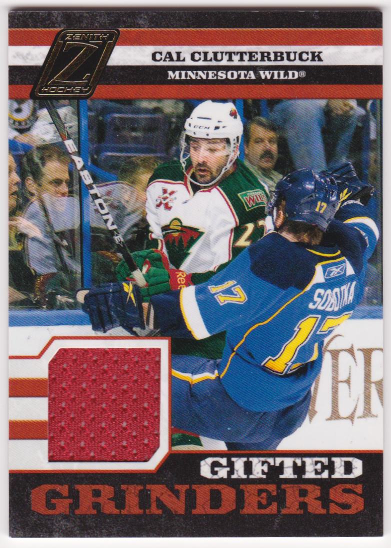 (image for) 2010-11 Zenith Gifted Grinders Scraps Jerseys #9 Cal Clutterbuck 191/299