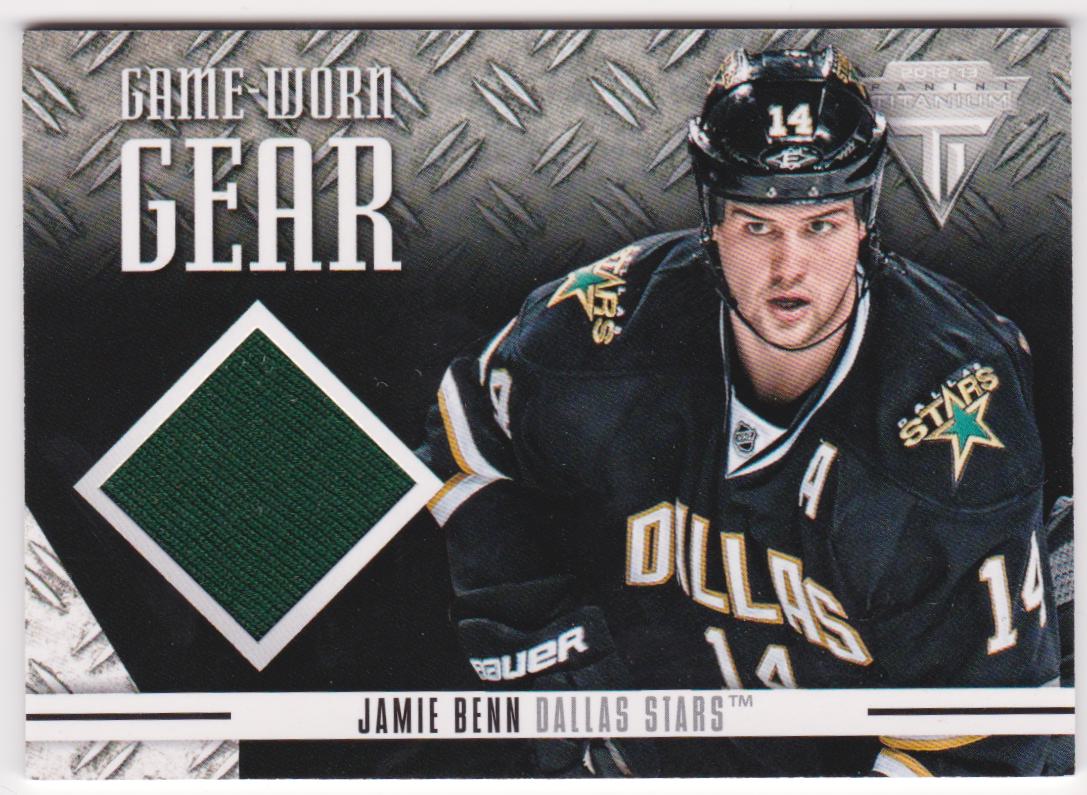 2012-13 Panini Titanium Game Worn Gear #GGJB Jamie Benn - Jerseys (image for) 2012-13 Panini Titanium Game Worn Gear #GGJB Jamie Benn - Jerseys
