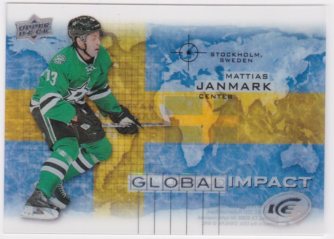 (image for) 2015-16 Upper Deck Ice Global Impact #GIMJ Mattias Janmark - RC Year
