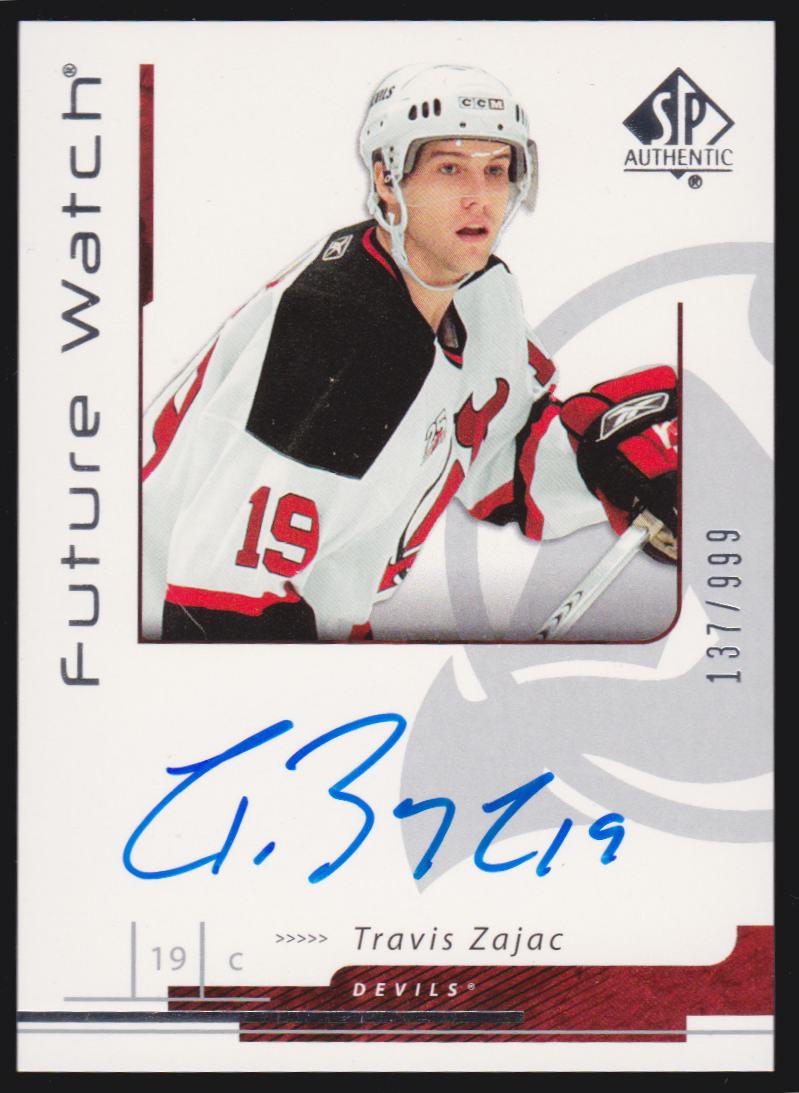 (image for) 2006-07 SP Authentic #189 Travis Zajac AUTO RC 137/999