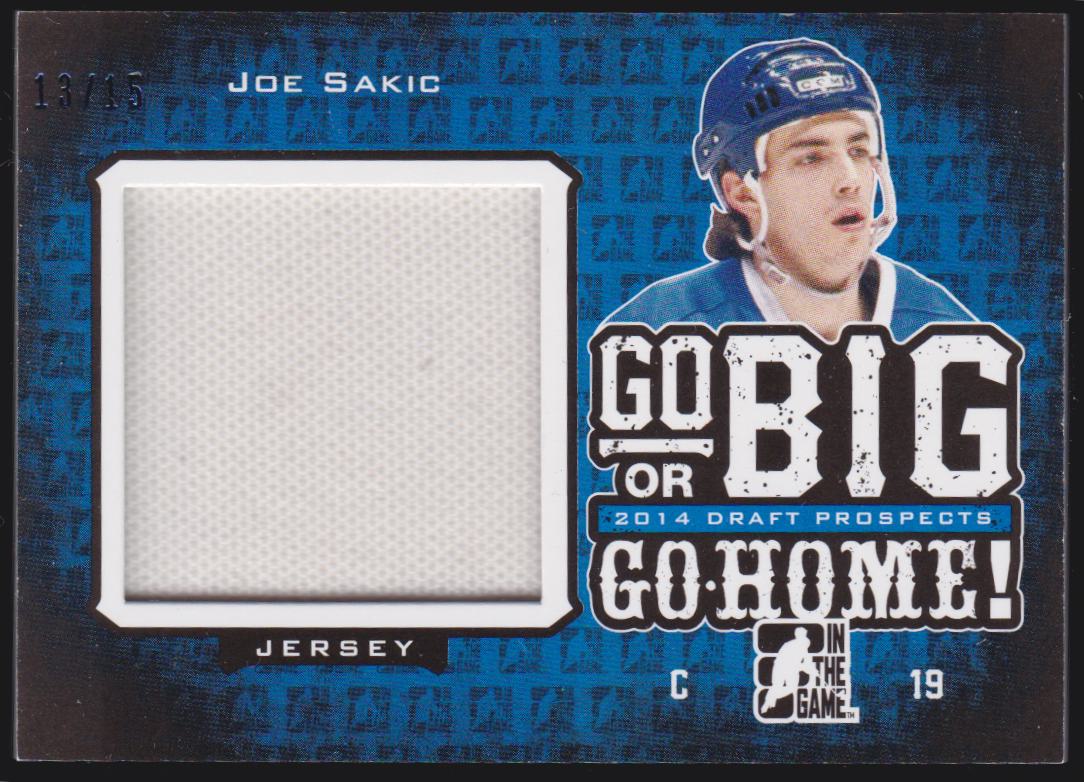 (image for) 2014-15 ITG Draft Prospects Go Big Or Go Home Jerseys Blue #BIG3 Joe Sakic 13/15
