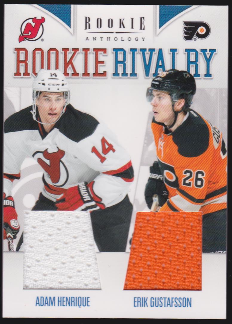 (image for) 2011-12 Panini Rookie Anthology Rookie Rivalry Dual Jerseys #42 Adam Henrique/Erik Gustafsson