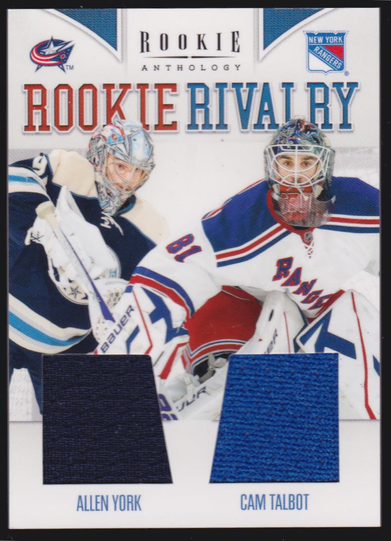 (image for) 2011-12 Panini Rookie Anthology Rookie Rivalry Dual Jerseys #41 Allen York/Cam Talbot