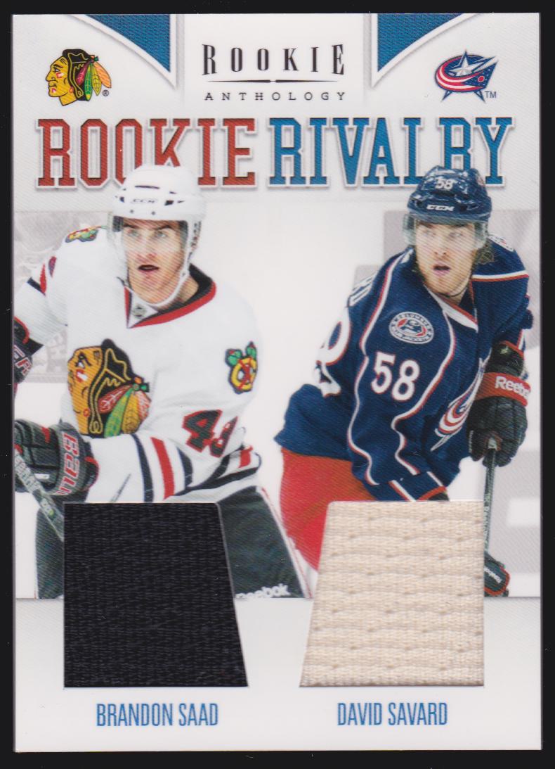 (image for) 2011-12 Panini Rookie Anthology Rookie Rivalry Dual Jerseys #38 Brandon Saad/David Savard