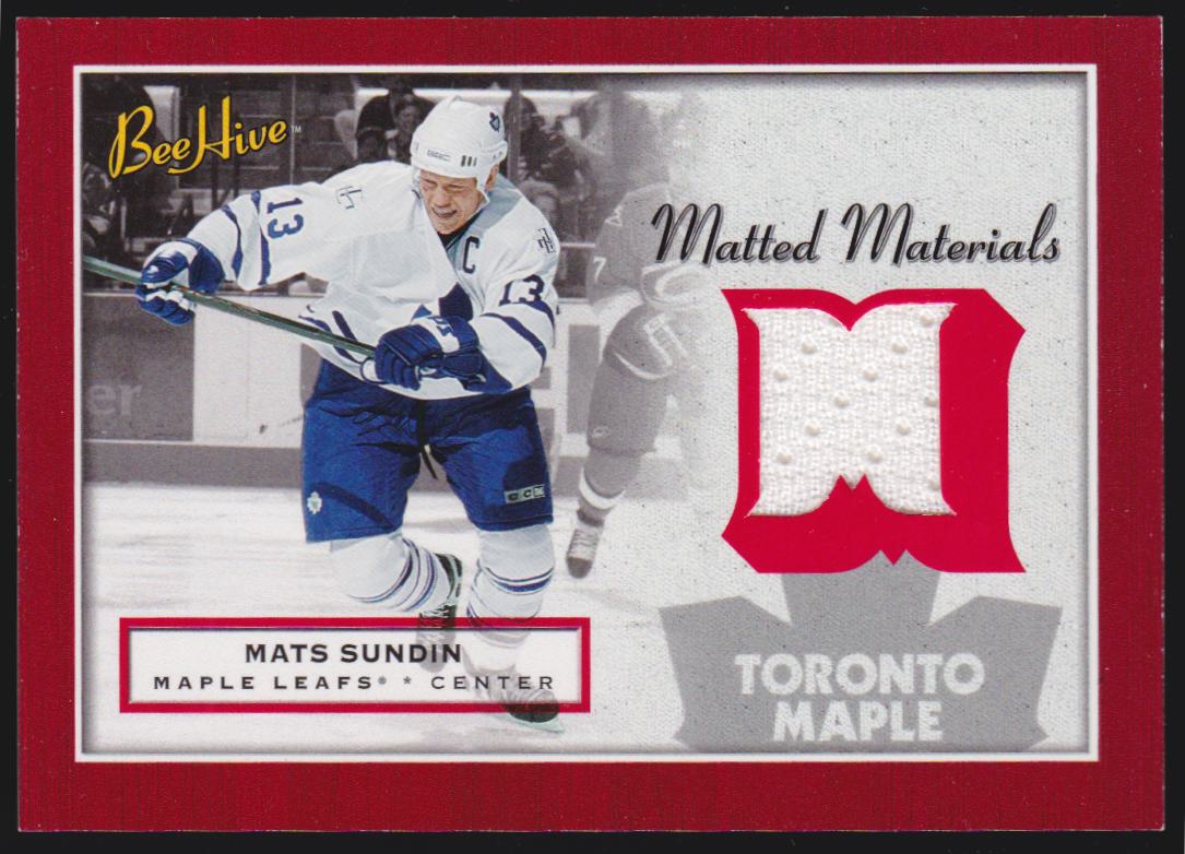 2005-06 Beehive Matted Materials #MMMS Mats Sundin - Jerseys (image for) 2005-06 Beehive Matted Materials #MMMS Mats Sundin - Jerseys