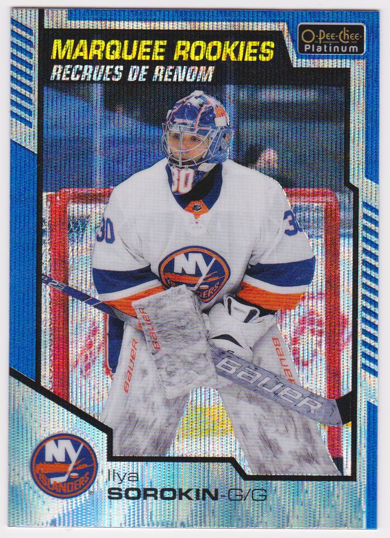 2020-21 O-Pee-Chee Platinum Blue Surge #196 Ilya Sorokin - RC Year (image for) 2020-21 O-Pee-Chee Platinum Blue Surge #196 Ilya Sorokin - RC Year
