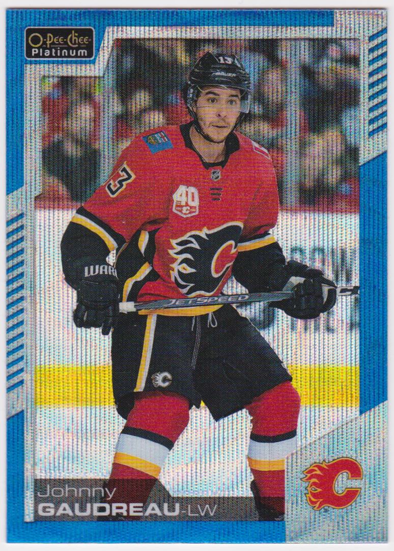 (image for) 2020-21 O-Pee-Chee Platinum Blue Surge #21 Johnny Gaudreau