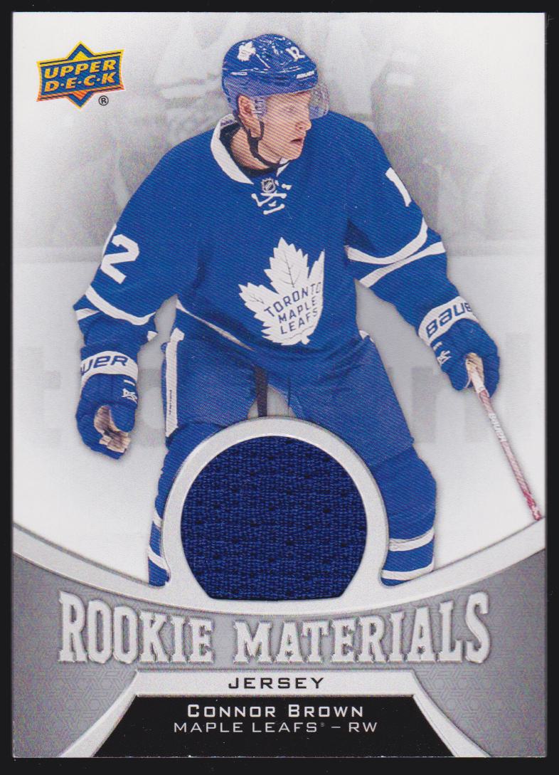 2016-17 Upper Deck Rookie Materials #RMCB Connor Brown (image for) 2016-17 Upper Deck Rookie Materials #RMCB Connor Brown