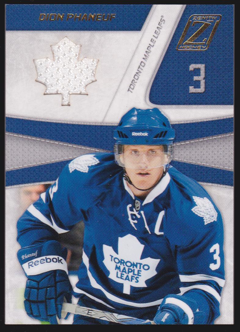 (image for) 2010-11 Zenith Team Logo Die-Cut Jerseys #DP Dion Phaneuf