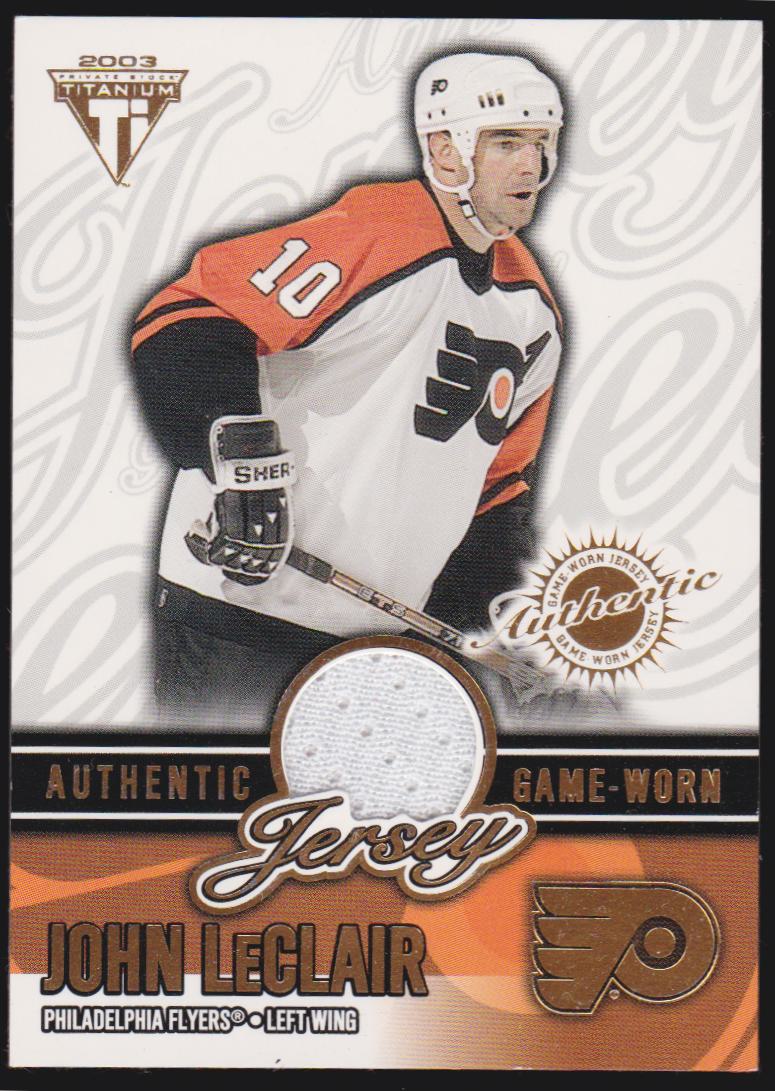 2002-03 Titanium Jerseys #52 John LeClair 374/942 (image for) 2002-03 Titanium Jerseys #52 John LeClair 374/942