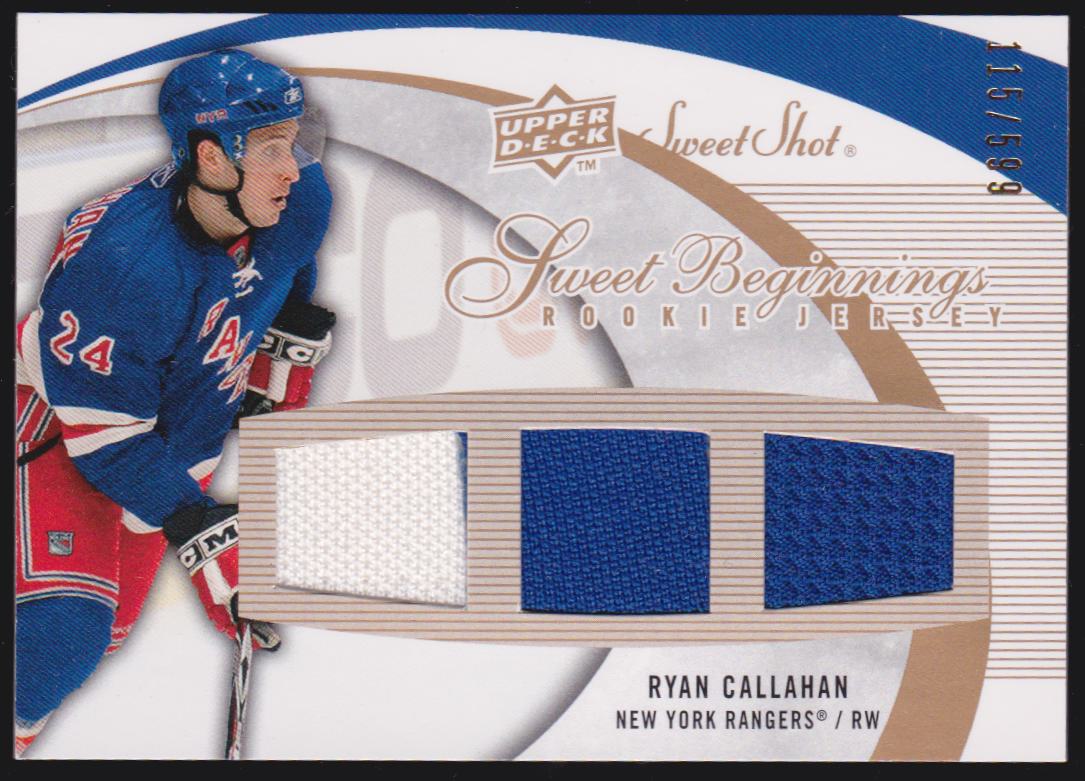 (image for) 2007-08 Sweet Shot #136 Ryan Callahan Jerseys RC 115/599
