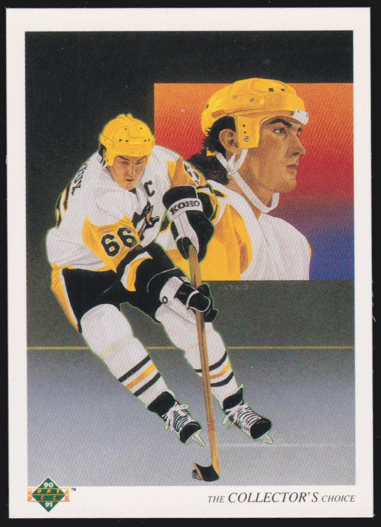(image for) 1990-91 Upper Deck #305 Mario Lemieux - English - The Collector's Choice Drawing