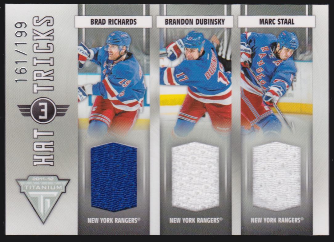 (image for) 2011-12 Titanium Hat Tricks #20 Brad Richards/Brandon Dubinsky/Marc Staal 161/199