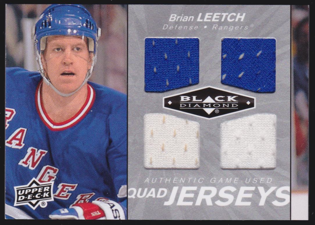 (image for) 2010-11 Black Diamond Jerseys Quad #QJBL Brian Leetch