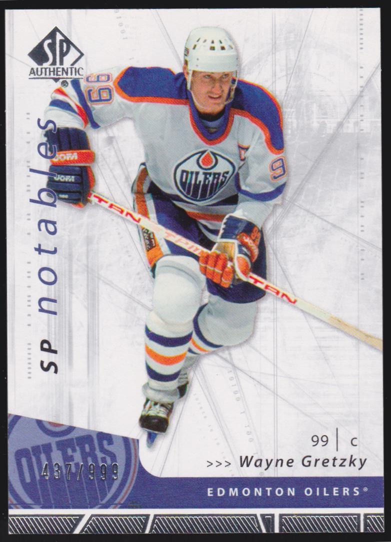 2006-07 SP Authentic #160 Wayne Gretzky Notables 437/999 (image for) 2006-07 SP Authentic #160 Wayne Gretzky Notables 437/999