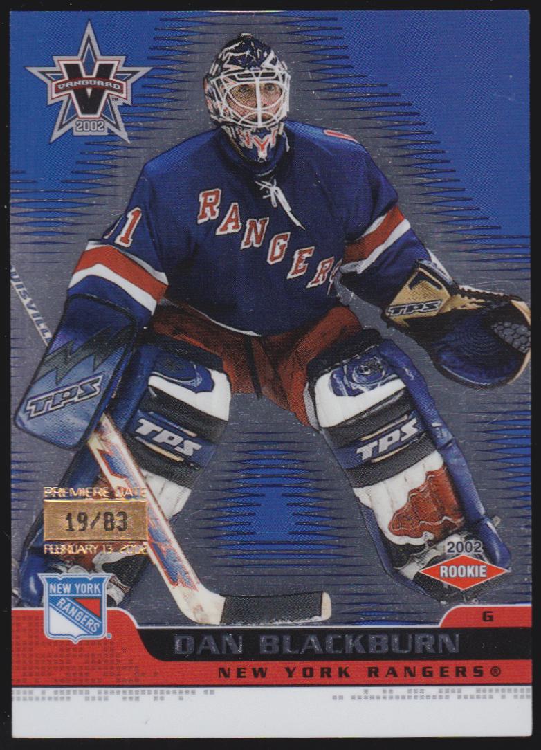 2001-02 Vanguard Premiere Date #122 Dan Blackburn 19/83 - RC Year (image for) 2001-02 Vanguard Premiere Date #122 Dan Blackburn 19/83 - RC Year