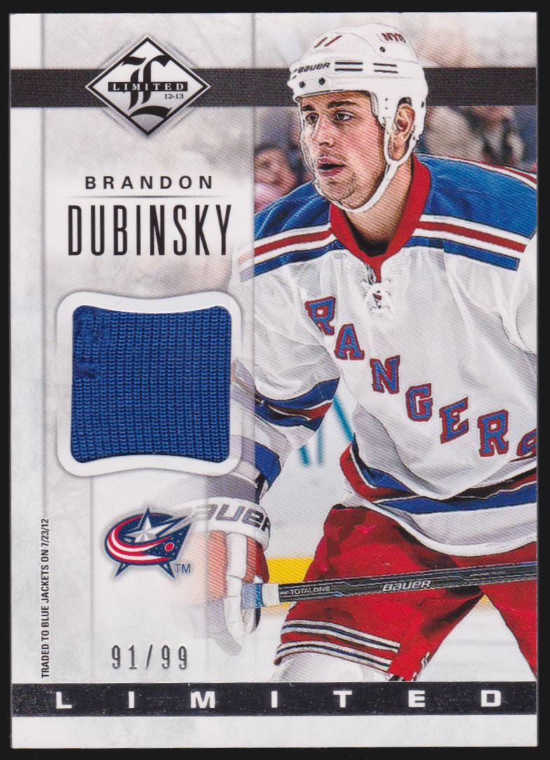 (image for) 2012-13 Limited Materials #LJBD Brandon Dubinsky 91/99