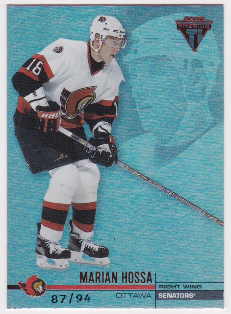 2001-02 Titanium Hobby Red #100 Marian Hossa 87/94 (image for) 2001-02 Titanium Hobby Red #100 Marian Hossa 87/94