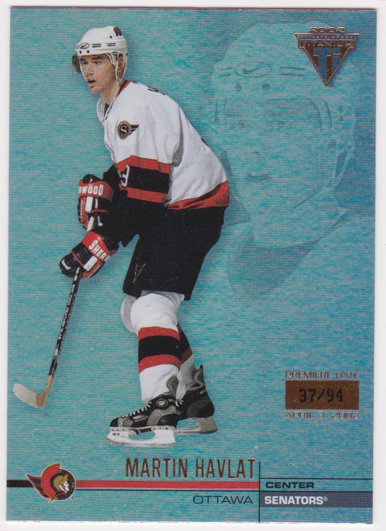 2001-02 Titanium Premiere Date #99 Martin Havlat 37/94 (image for) 2001-02 Titanium Premiere Date #99 Martin Havlat 37/94