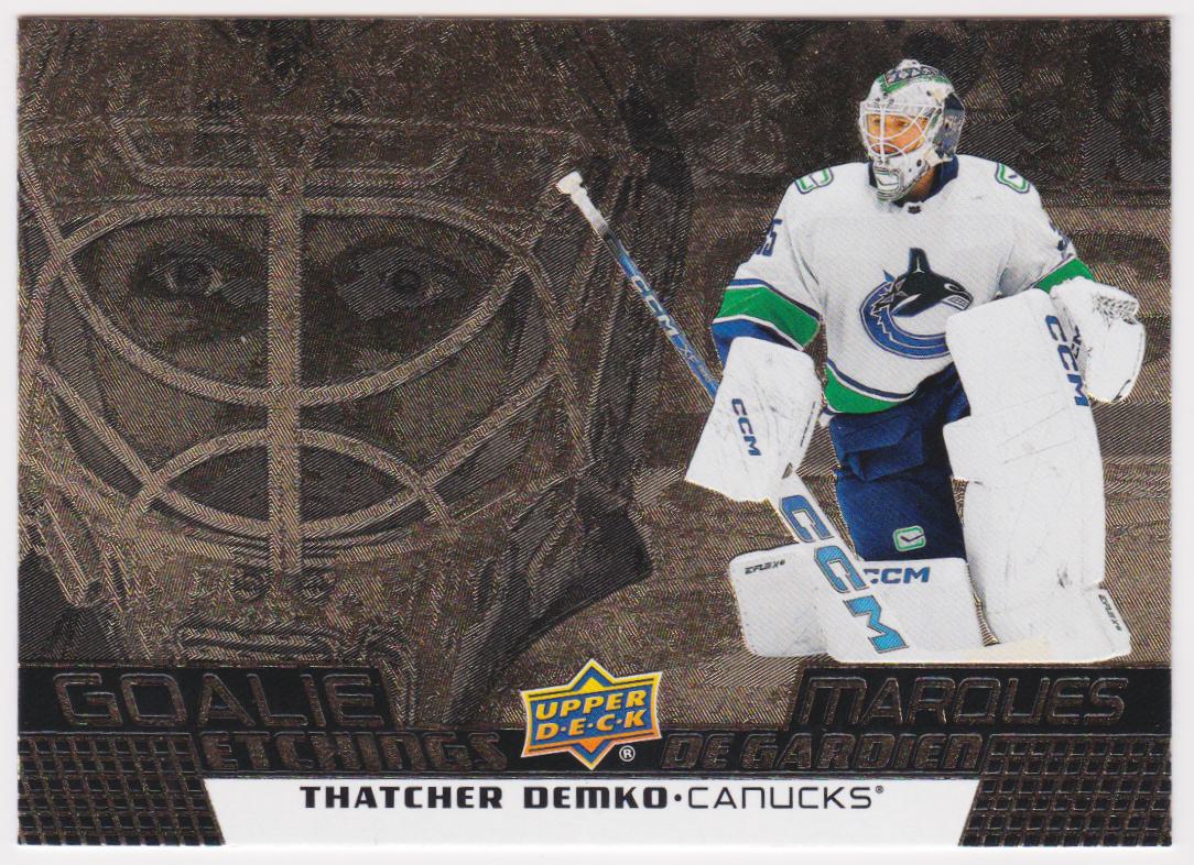(image for) 2025-26 Upper Deck Tim Hortons Goalie Etchings #GE11 Thatcher Demko