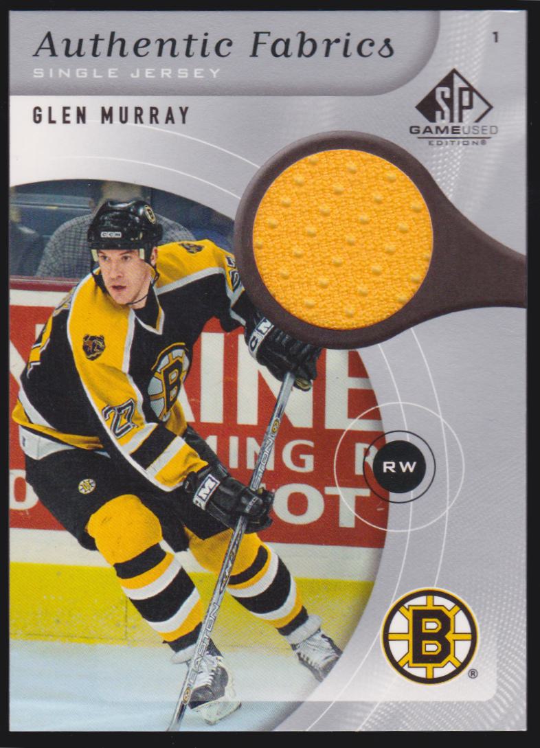 (image for) 2005-06 SP Game Used Authentic Fabrics #AFGM Glen Murray