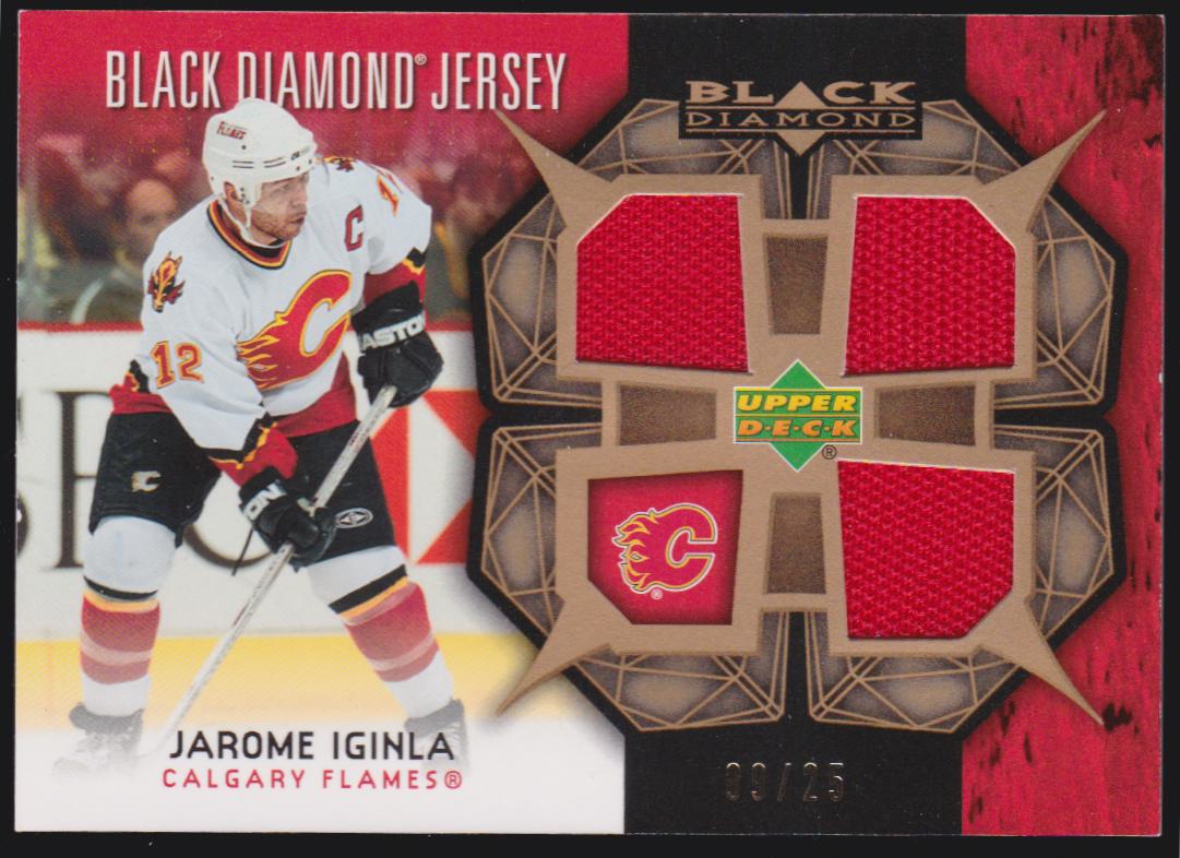 (image for) 2007-08 Black Diamond Jerseys Gold Triple #BDJJI Jarome Iginla - 09/25