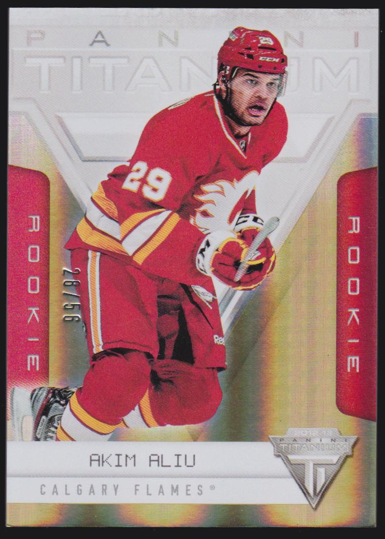 2012-13 Panini Titanium Rookies Gold #35 Akim Aliu 28/56 (image for) 2012-13 Panini Titanium Rookies Gold #35 Akim Aliu 28/56