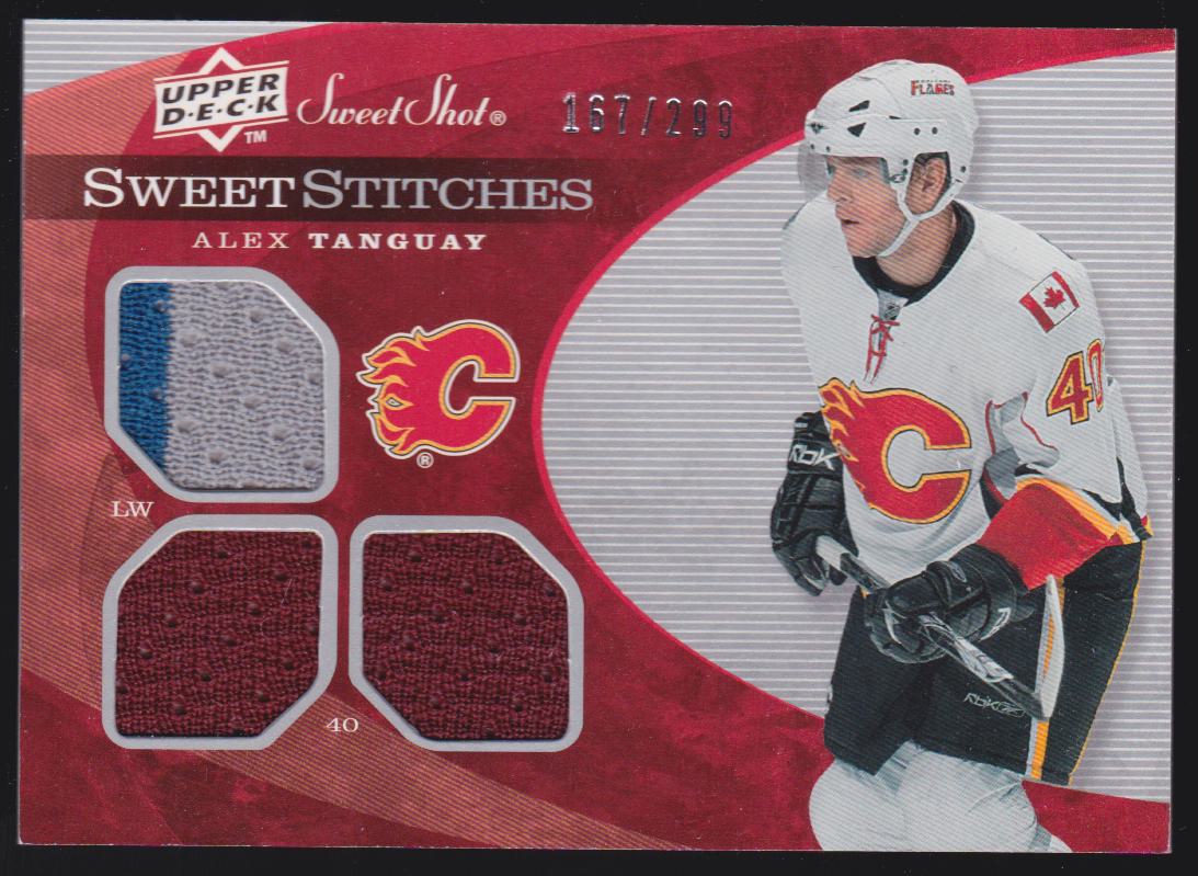 (image for) 2007-08 Sweet Shot Sweet Stitches Triples #SSTAT Alex Tanguay 167/299