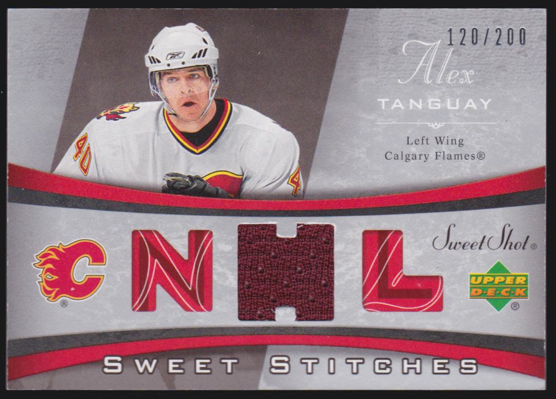 2006-07 Sweet Shot Sweet Stitches #SSAT Alex Tanguay 120/200 (image for) 2006-07 Sweet Shot Sweet Stitches #SSAT Alex Tanguay 120/200