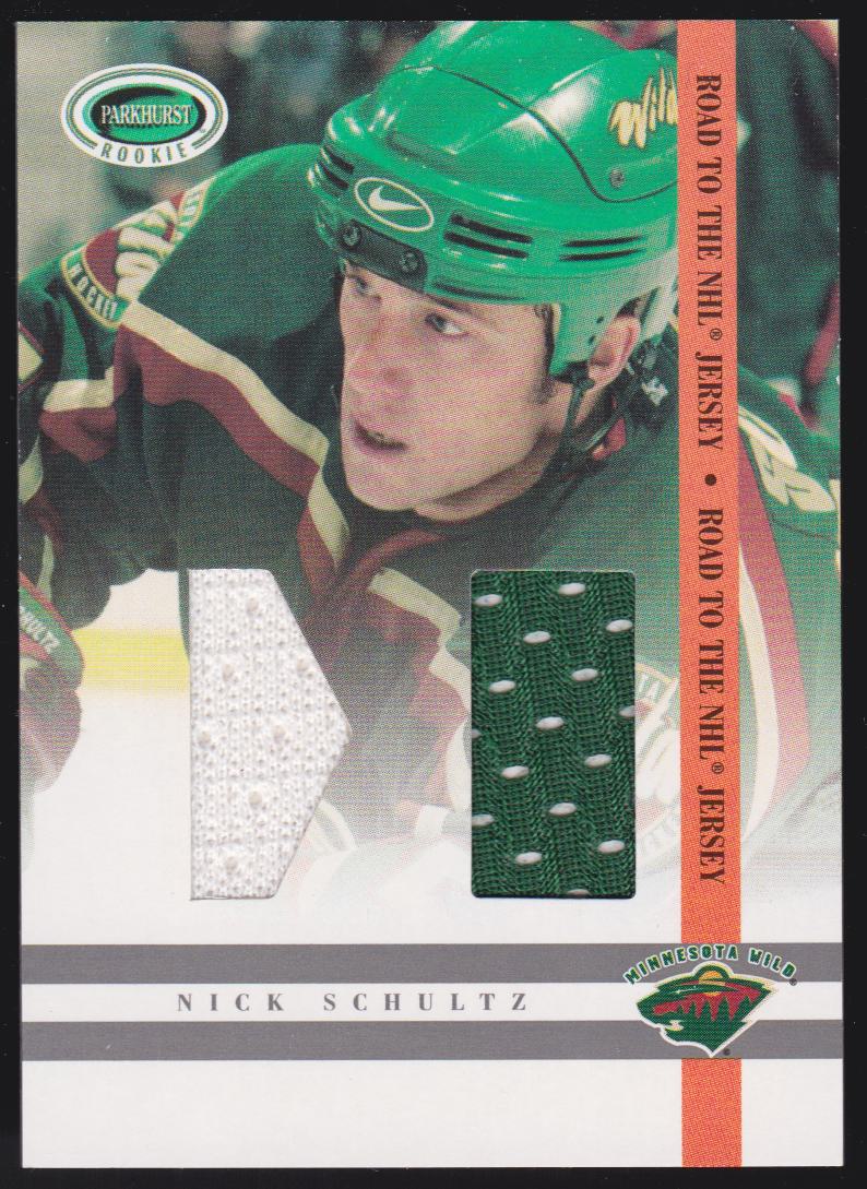 (image for) 2003-04 Parkhurst Rookie Road to the NHL Jerseys #RNJ1 Nick Schultz (only 40 copies)