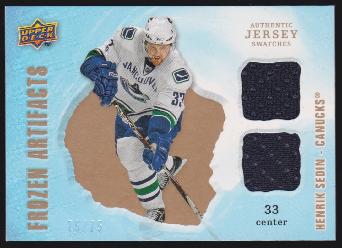 (image for) 2008-09 Artifacts Frozen Artifacts Dual Gold #FADHS Henrik Sedin 75/75