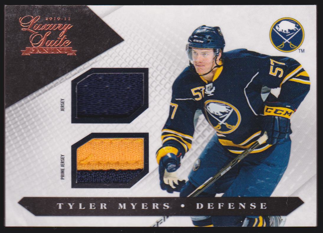 2010-11 Luxury Suite Jerseys Prime #10 Tyler Myers 070/150 (image for) 2010-11 Luxury Suite Jerseys Prime #10 Tyler Myers 070/150