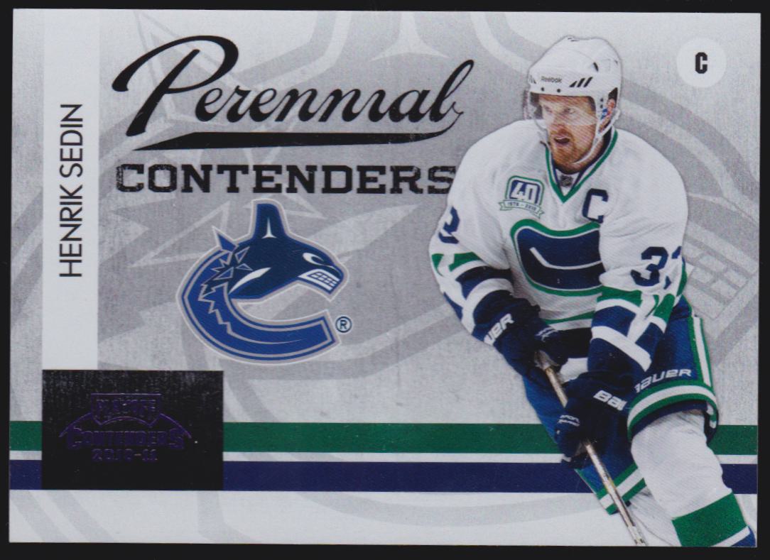 (image for) 2010-11 Playoff Contenders Perennial Contenders Purple #7 Henrik Sedin 005/100
