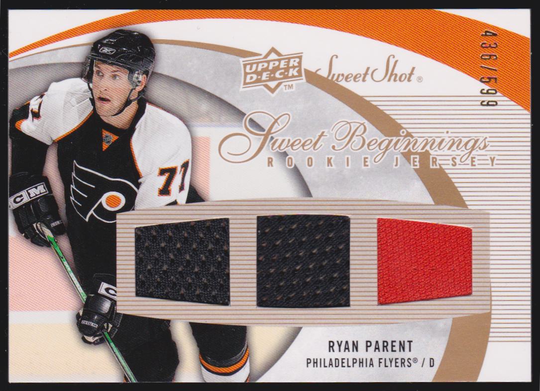 (image for) 2007-08 Sweet Shot #127 Ryan Parent Jerseys RC 436/599
