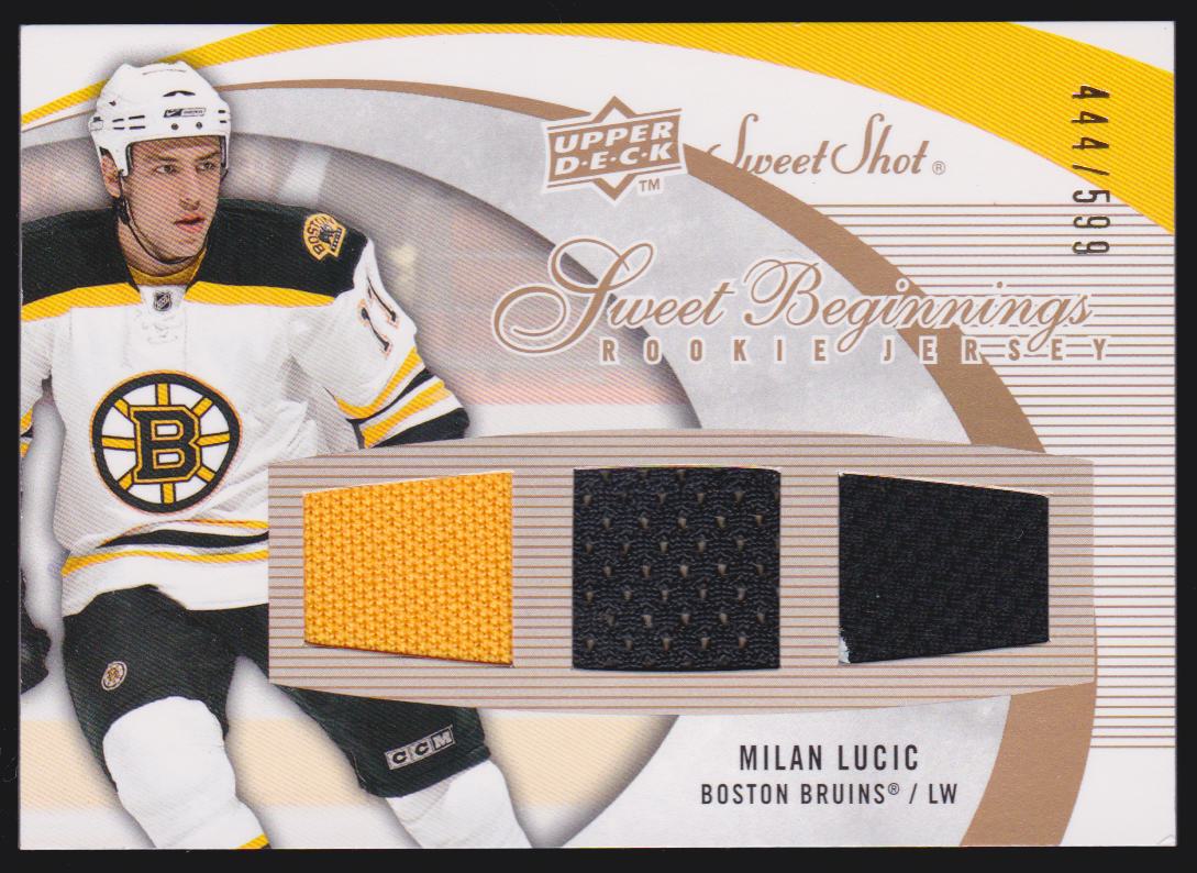 (image for) 2007-08 Sweet Shot #143 Milan Lucic - Jerseys - RC - 444/599