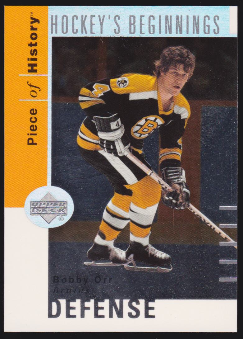 2002-03 UD Piece of History Hockey Beginnings #HB1 Bobby Orr (image for) 2002-03 UD Piece of History Hockey Beginnings #HB1 Bobby Orr