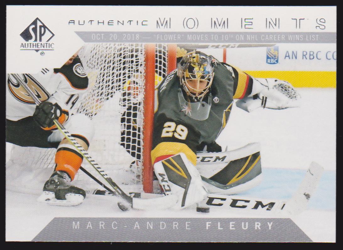2018-19 SP Authentic #113 Marc-Andre Fleury - Authentic Moments (AM) (image for) 2018-19 SP Authentic #113 Marc-Andre Fleury - Authentic Moments (AM)