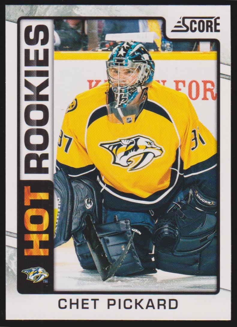 2012-13 Score #537 Chet Pickard Hot Rookies (HR) RC (image for) 2012-13 Score #537 Chet Pickard Hot Rookies (HR) RC