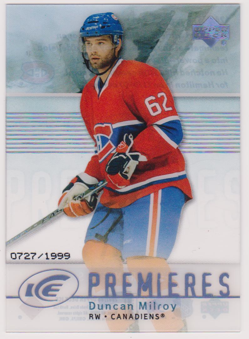 (image for) 2007-08 Upper Deck Ice #124 Duncan Milroy 0727/1999 RC
