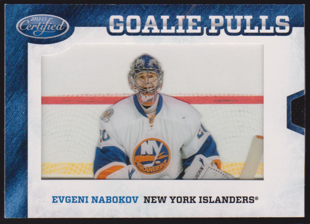 2012-13 Certified Goalie Pulls #28 Evgeni Nabokov (image for) 2012-13 Certified Goalie Pulls #28 Evgeni Nabokov
