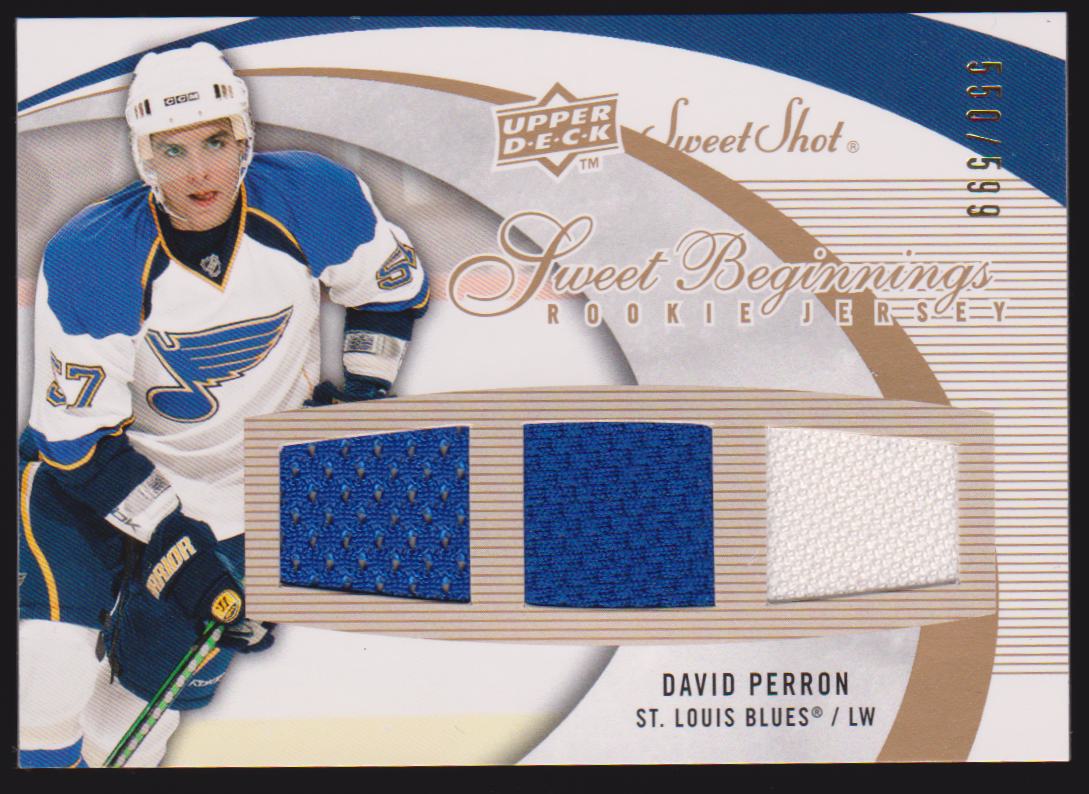 (image for) 2007-08 Sweet Shot #139 David Perron Jerseys RC 550/599