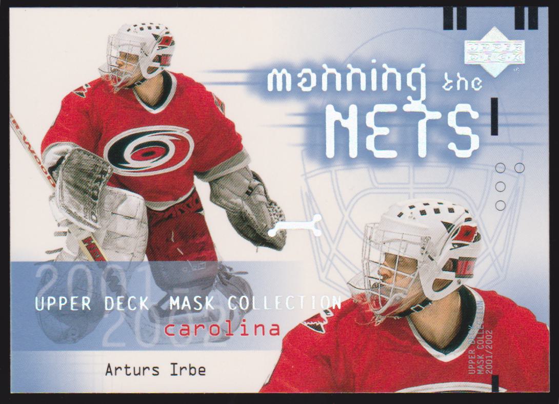 (image for) 2001-02 UD Mask Collection #106 Arturs Irbe - Manning the Nets (MTN)