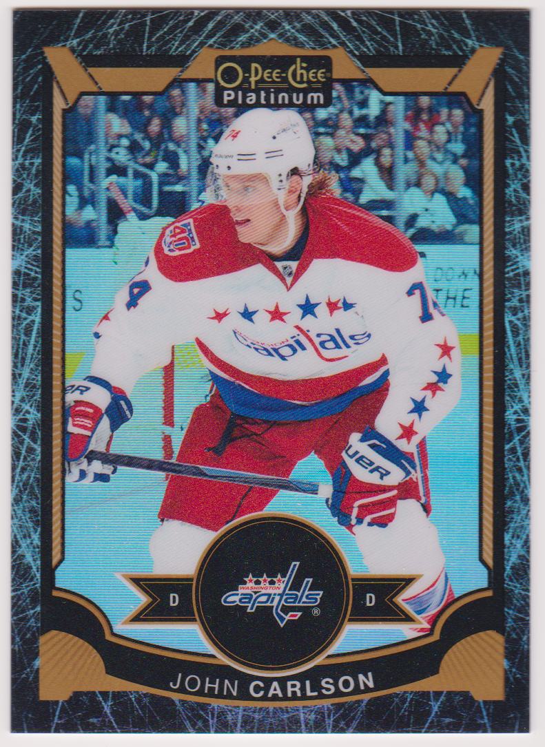 2015-16 O-Pee-Chee Platinum Black Ice #137 John Carlson 40/99 (image for) 2015-16 O-Pee-Chee Platinum Black Ice #137 John Carlson 40/99