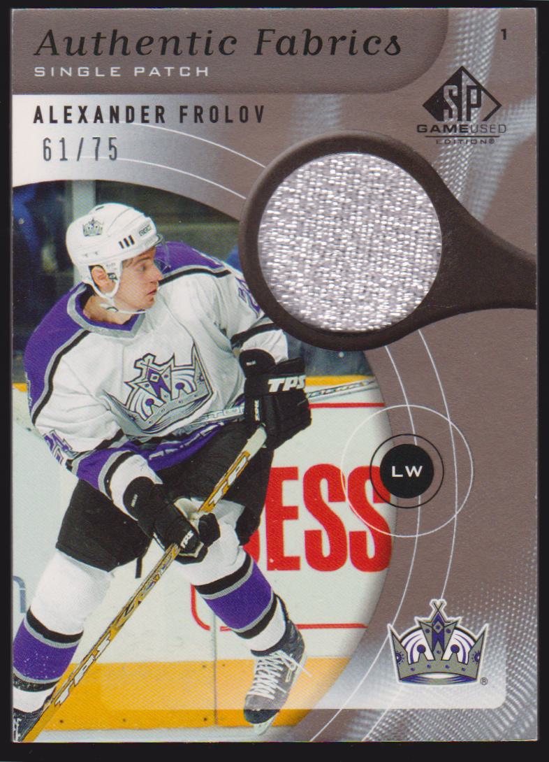 (image for) 2005-06 SP Game Used Authentic Fabrics Patches #APAF Alexander Frolov - 61/75
