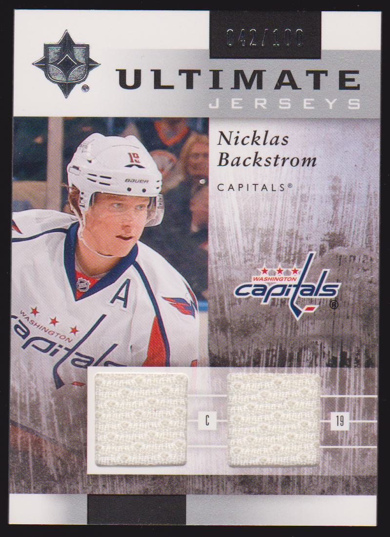 (image for) 2011-12 Ultimate Collection Ultimate Jerseys #UJNB Nicklas Backstrom 042/100