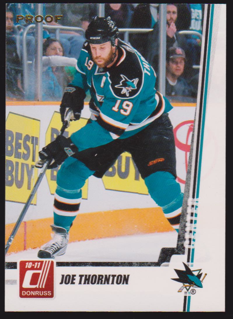 2010-11 Donruss Press Proofs #80 Joe Thornton 040/100 (image for) 2010-11 Donruss Press Proofs #80 Joe Thornton 040/100