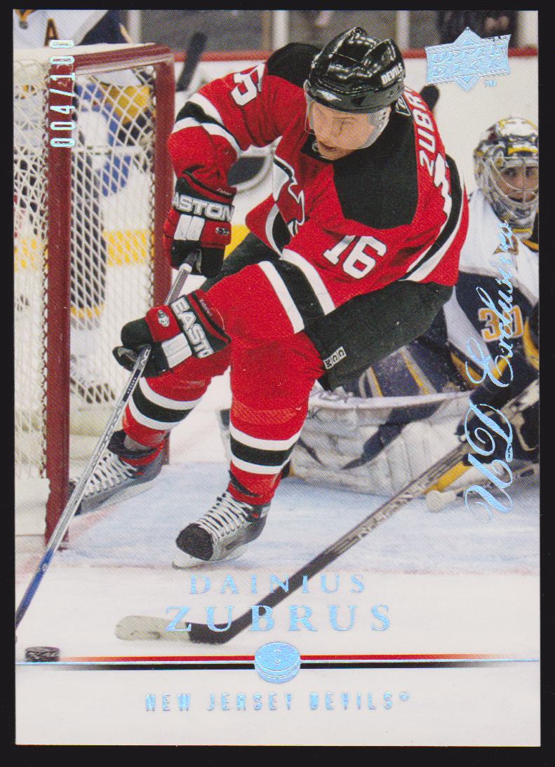 (image for) 2008-09 Upper Deck Exclusives #370 Dainius Zubrus 004/100