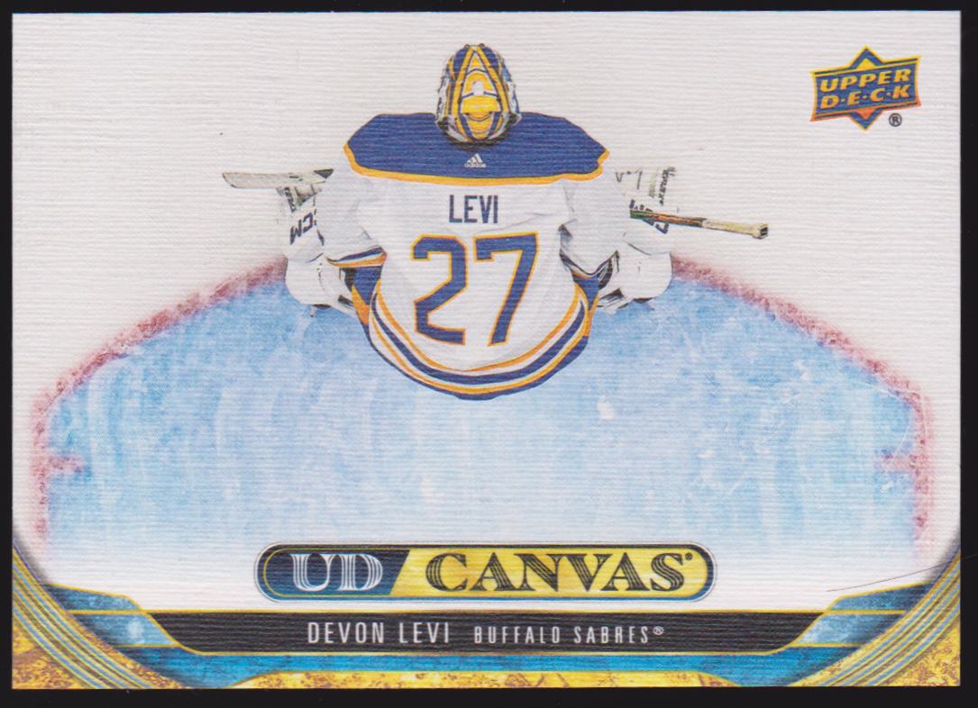 2024-25 Upper Deck UD Canvas #C16 Devon Levi (image for) 2024-25 Upper Deck UD Canvas #C16 Devon Levi